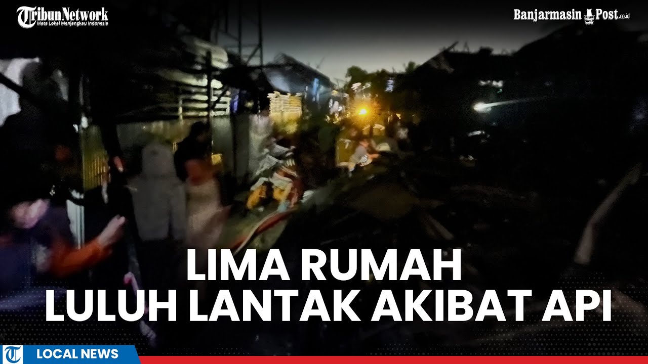 Kebakaran di Seberang Masjid Jami Banjarmasin, Lebih Lima Rumah Hangus Tinggal Puing