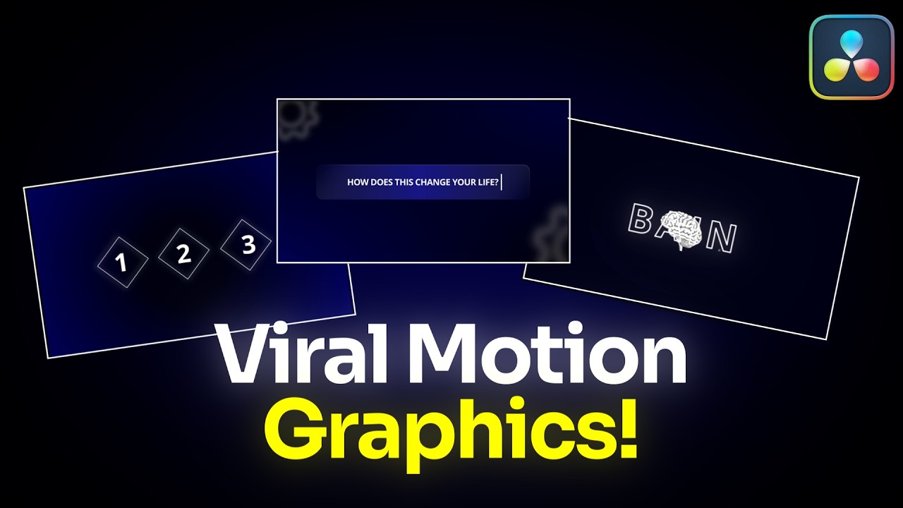 Create Viral Motion Graphics in DaVinci Resolve (Beginner Tutorial)