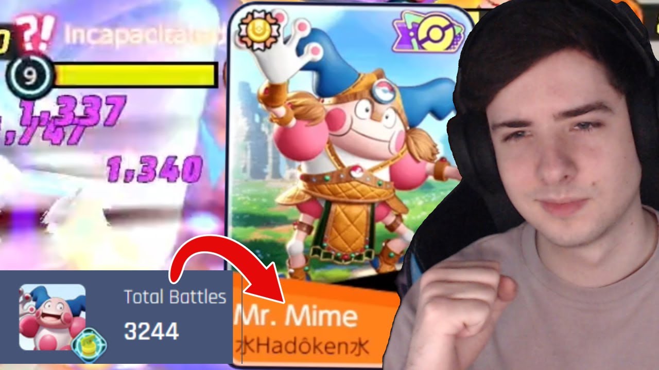 I Show this GOLD BADGE MR MIME how to Carry with MR MIME | Pokemon Unite