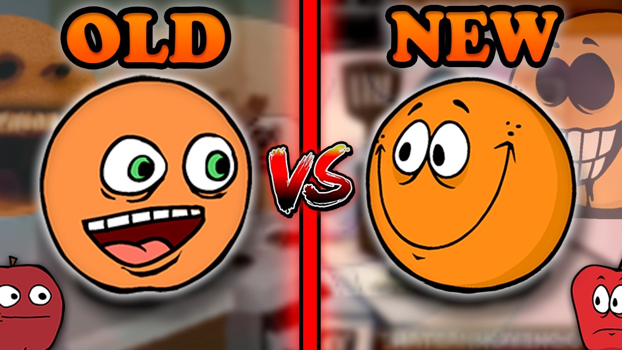 The Amazing Grace: Annoying Orange - Rotten Smoothie (Old vs New) (fnf orange lyric song v1 vs v2)