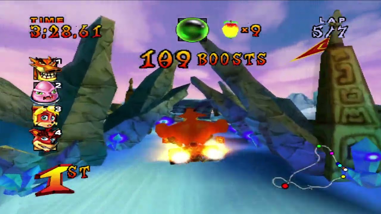 Crash Nitro Kart Barin Ruins 7 Laps Tiny CNK