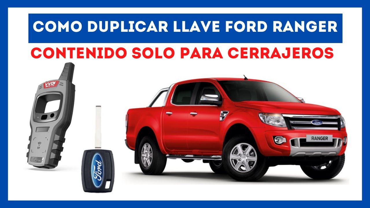 🧲Como CLONAR LLAVE con chip FORD ranger en 2023🚀 xhorse mini vvdi no kd no handy baby