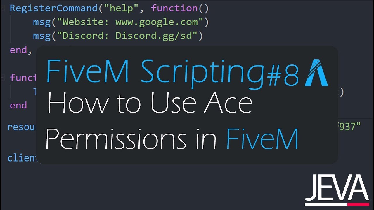 FiveM Scripting 8 - Using Ace Permissions