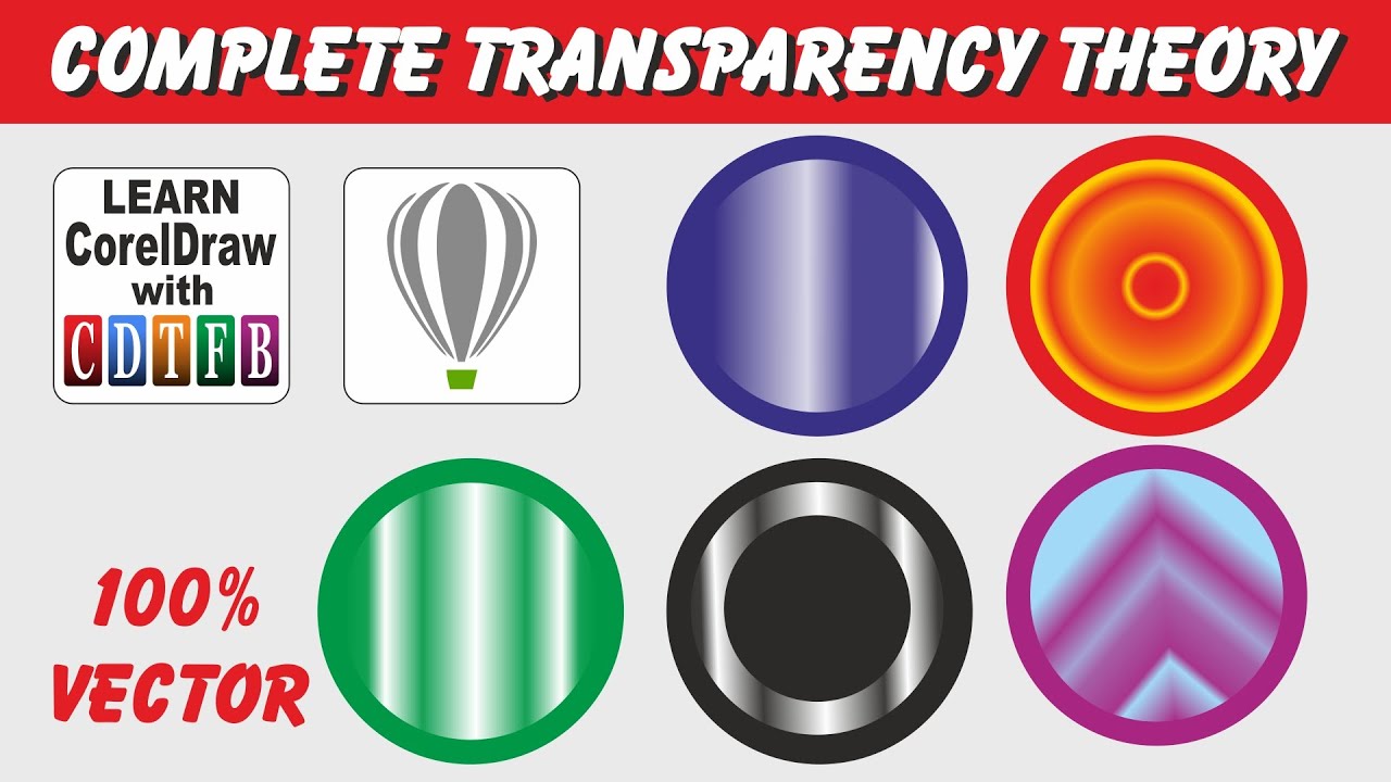 TRANSPARENCY THEORY IN Corel draw ट्रांसपेरेंसी थ्योरी इन कोरलड्रॉ  | CDTFB | Learn corel with cdtfb