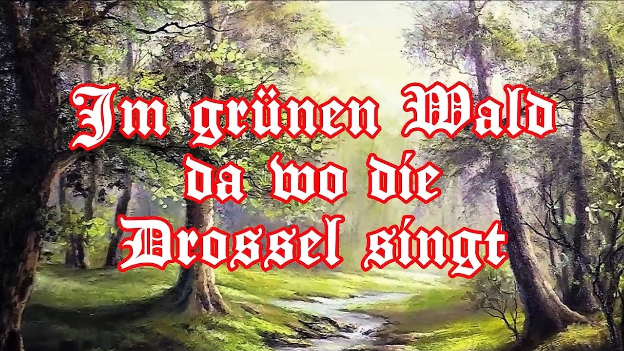 Im grünen Wald, da wo die Drossel singt - Jägerlied/Soldatenlied + English Translation