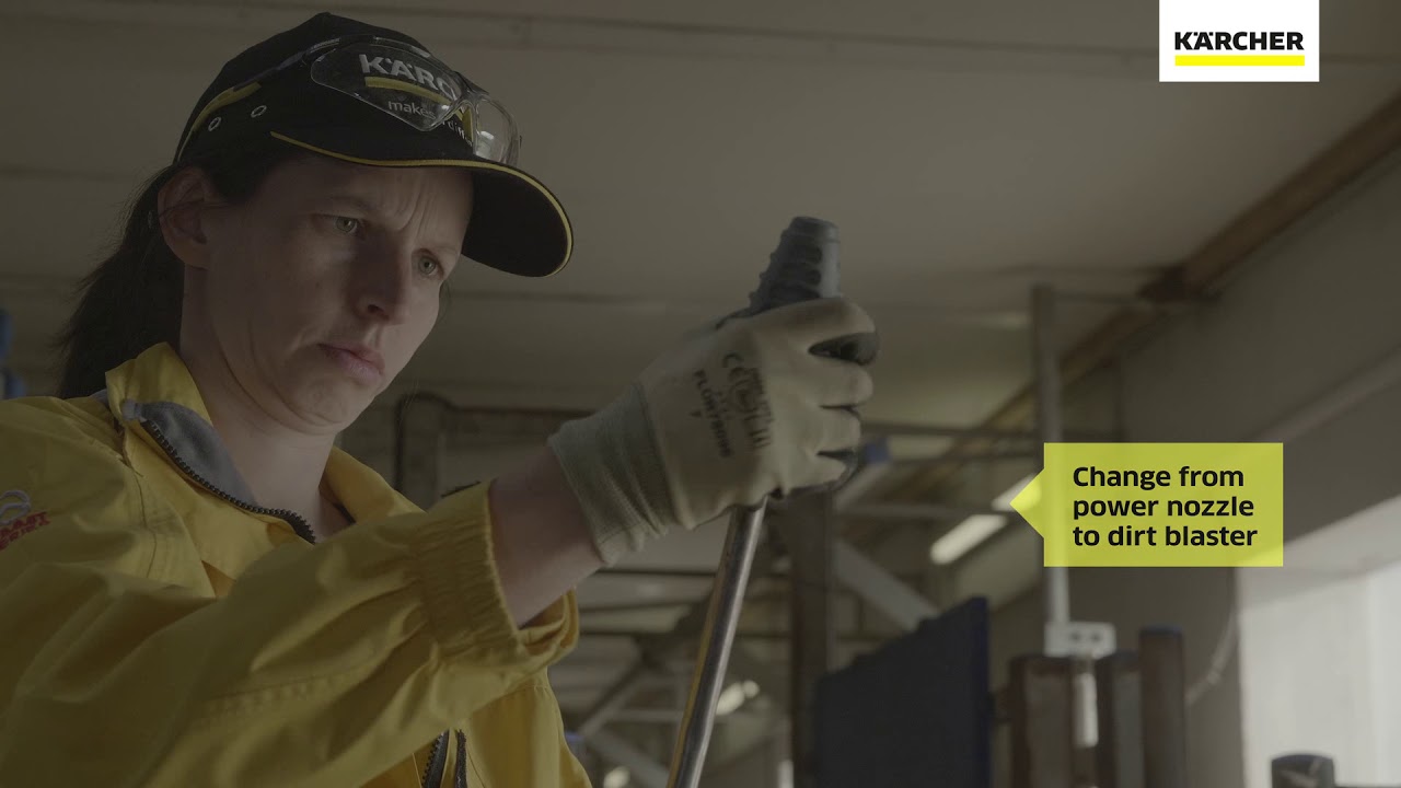 How to use of the Karcher dirt blaster correct.