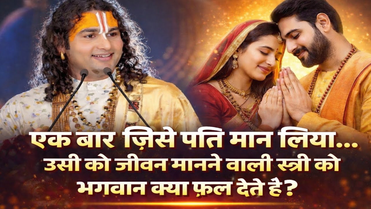 एक बार जिसे पति मान लिया… उसी को जीवन मानने वाली स्त्री को भगवान क्या फल देते हैं? #bhagwatkatha 