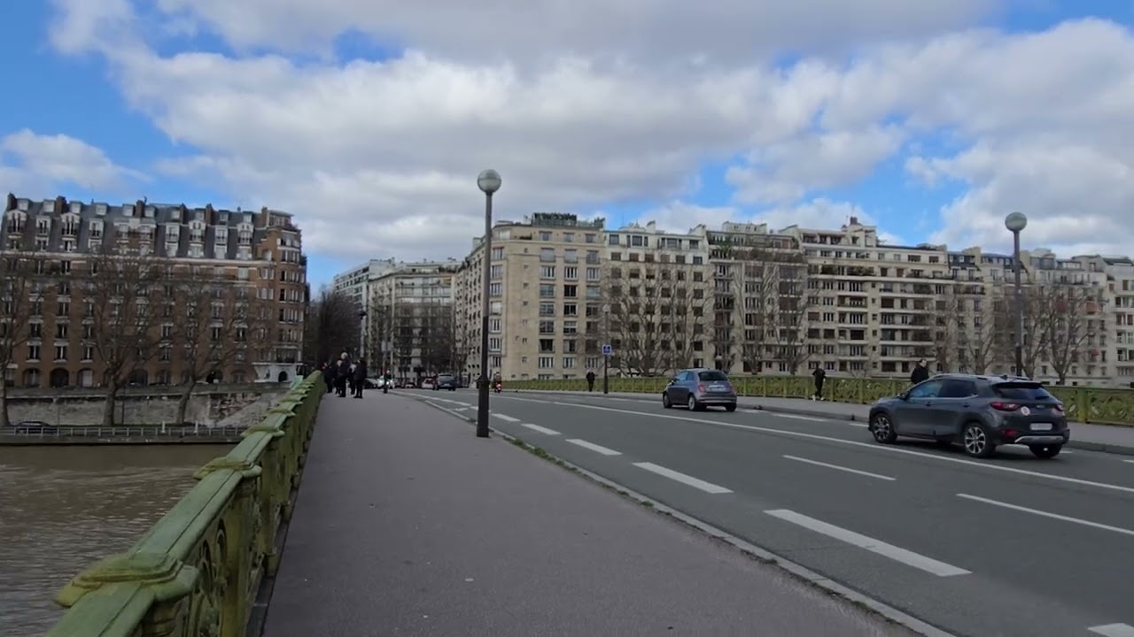 Peaceful river in Paris seine 
