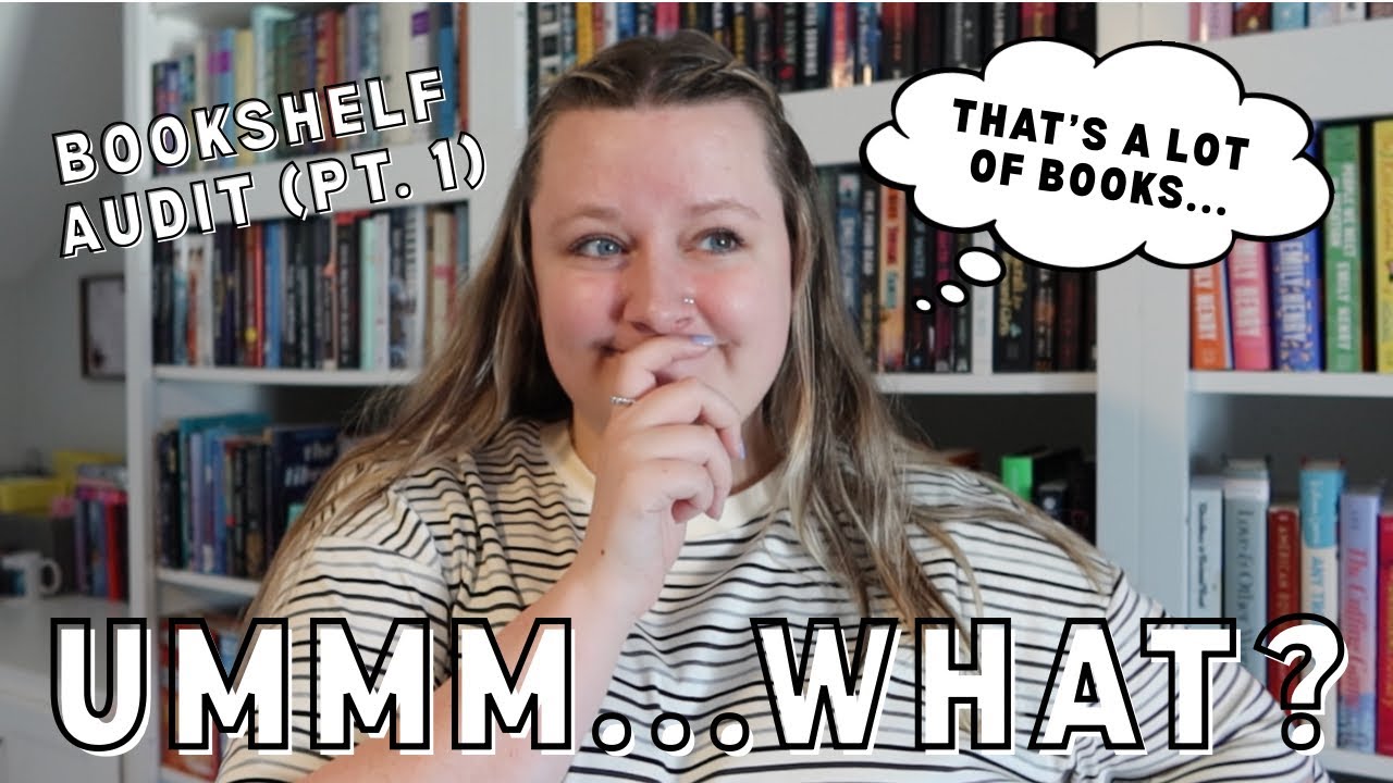 i have HOW MANY unread thrillers in my library?! || bookshelf audit pt. 1