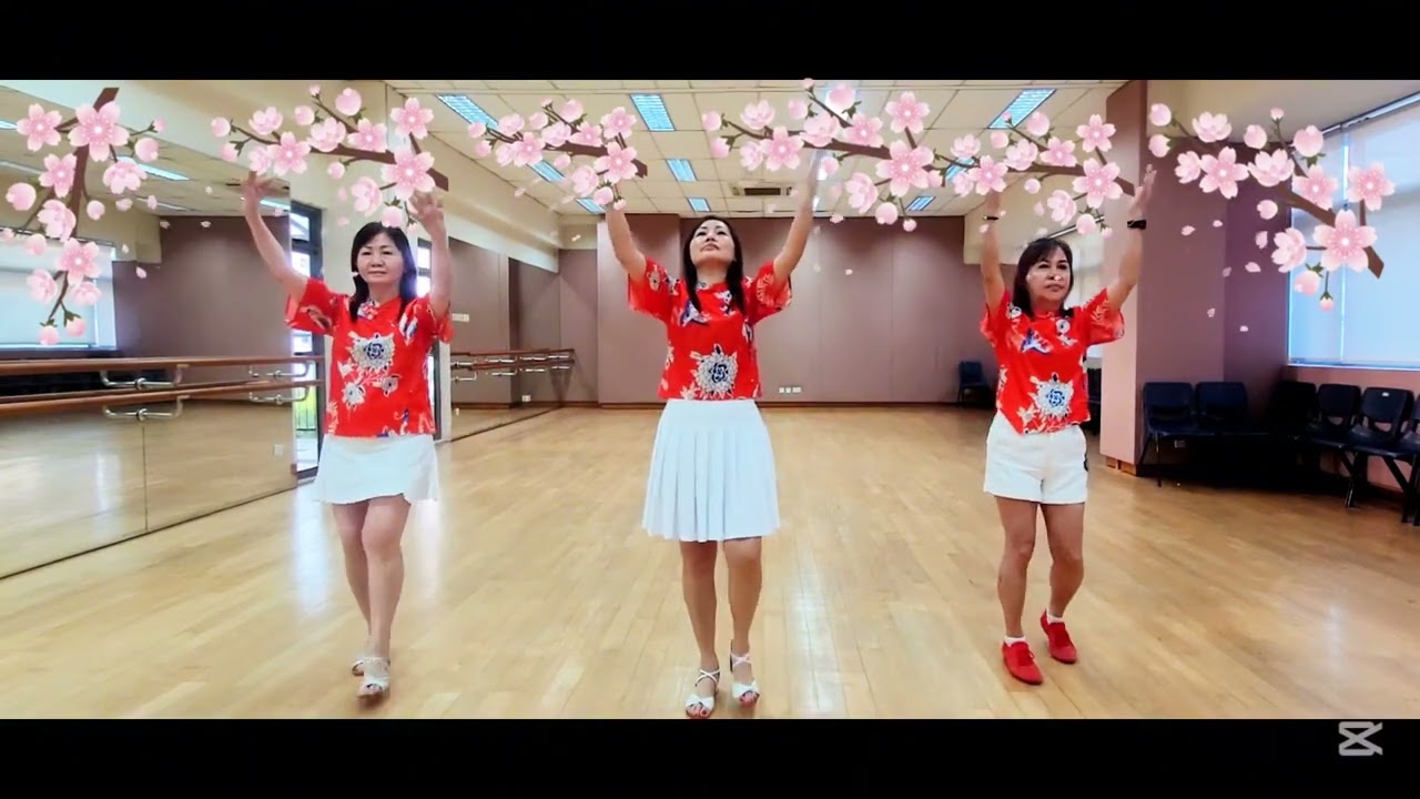桃花朵朵开排舞 /  Peach Blossoms in Full Bloom Line Dance / Beginner 