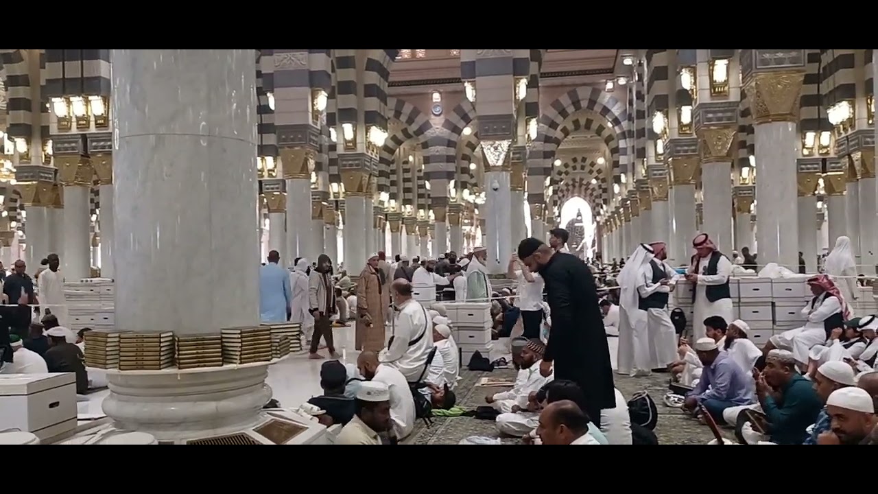 اذان عصر کے مناظر مسجد نبوی میں سبحان اللہ 