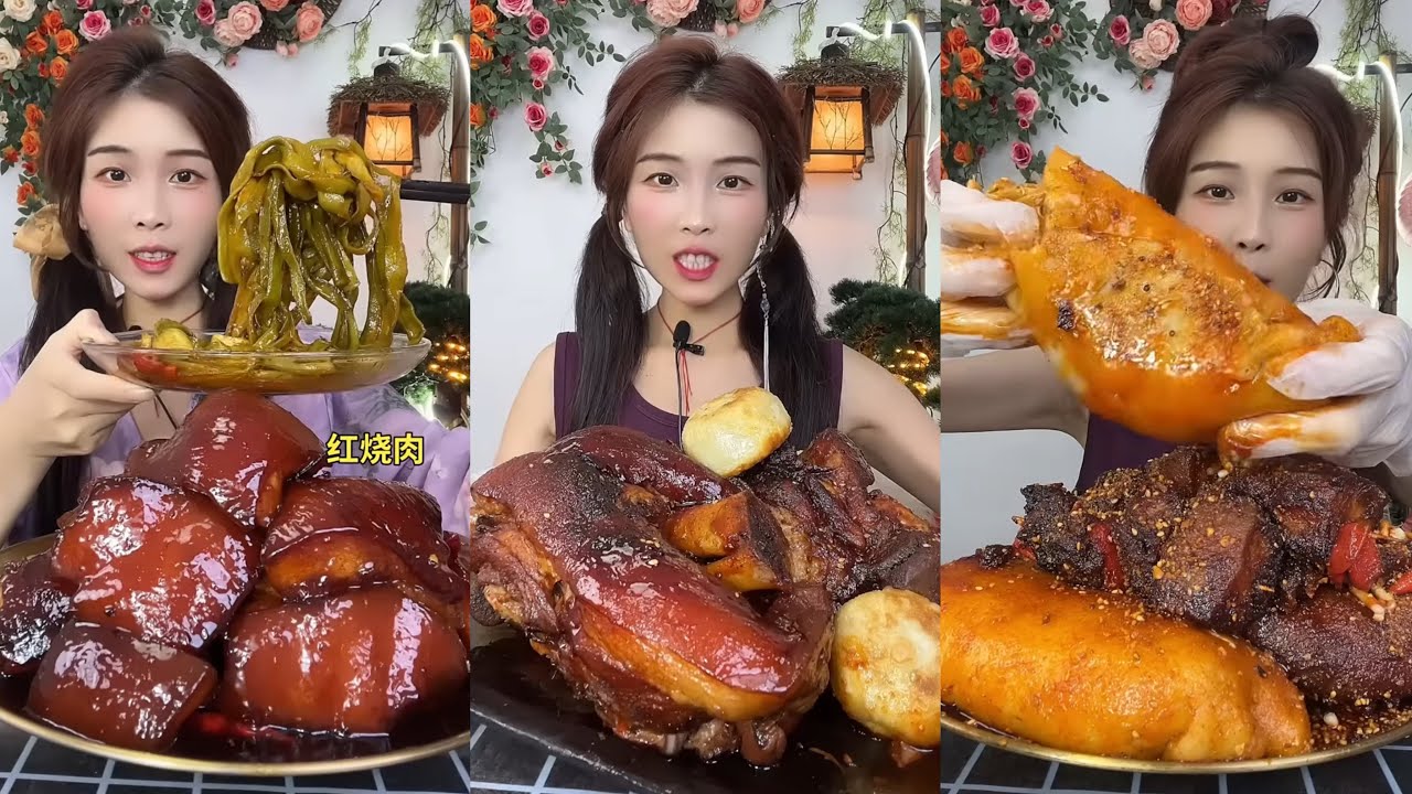【ASMR】【MUKBANG】 DELICIOUS PORK BELLY 東坡肉 | EATING FOOD SHOW | CHINESE MUKBANG | 食べ | 吃播 LOVE EAT