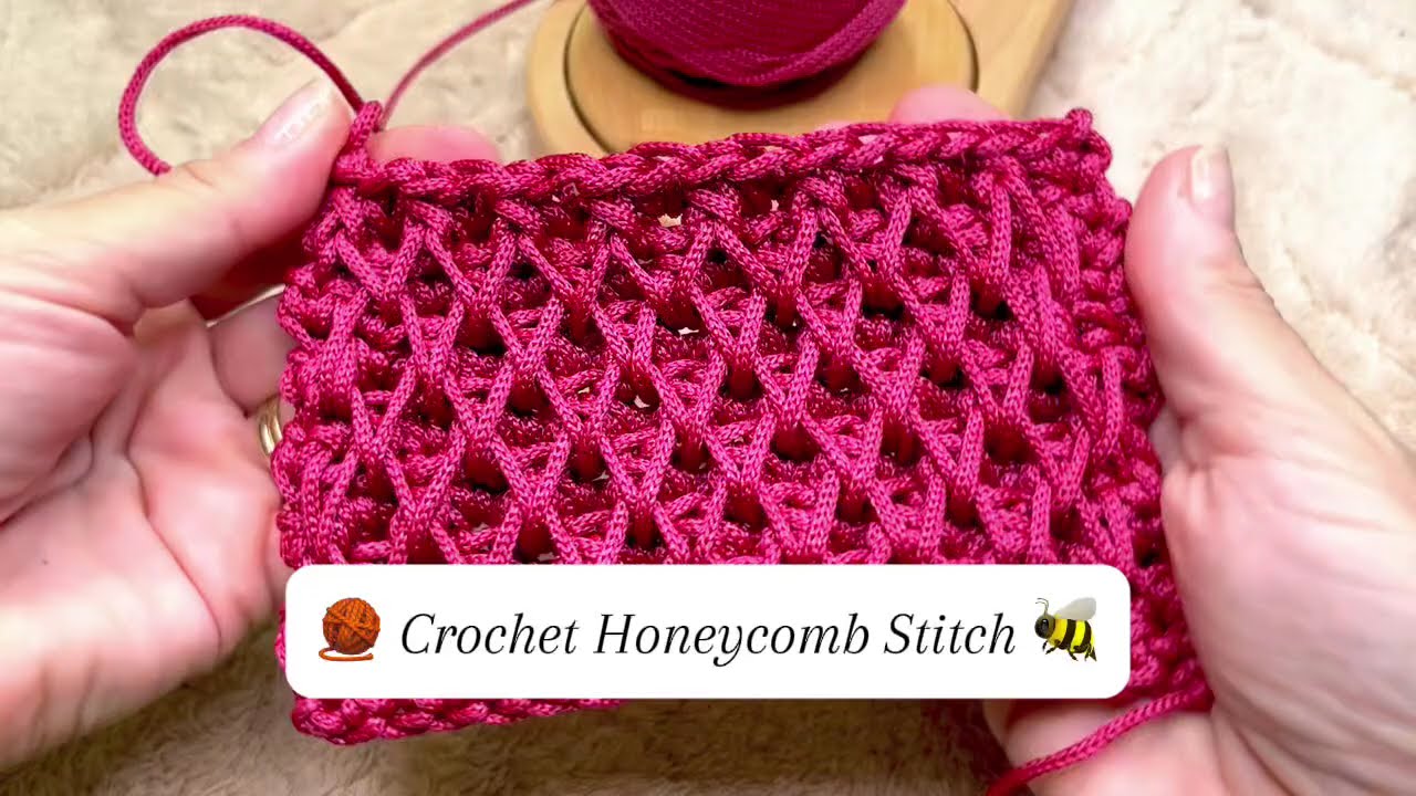 Crochet Honeycomb Stitch Tutorial 🧶 | Easy Textured Stitch for Blankets, Bags & Sweaters