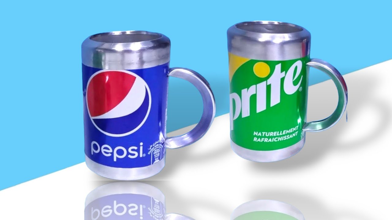 How To Make Amazing Cups  whit handle Using Soda Cans sprit