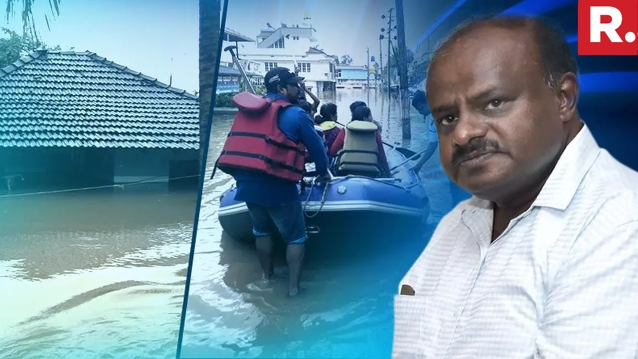 Karnataka CM HD Kumaraswamy Reviews Flood Situation In Kodagu, Karnataka