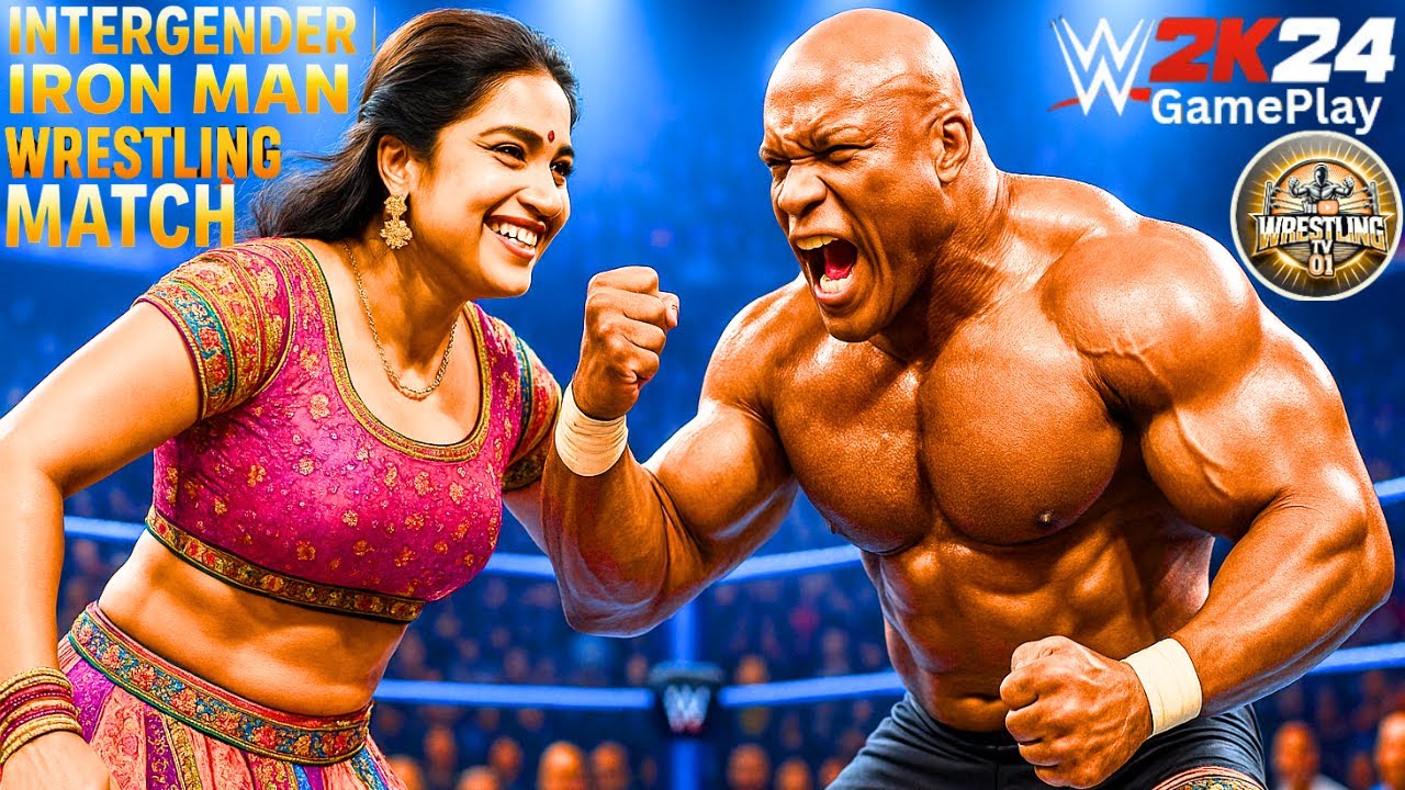 🔥WWE 2K24 – Арадха поёт 🇮🇳 против Бобби Лэшли 💪 Матч Железного человека🎮 Лучший геймплей рестлинг...