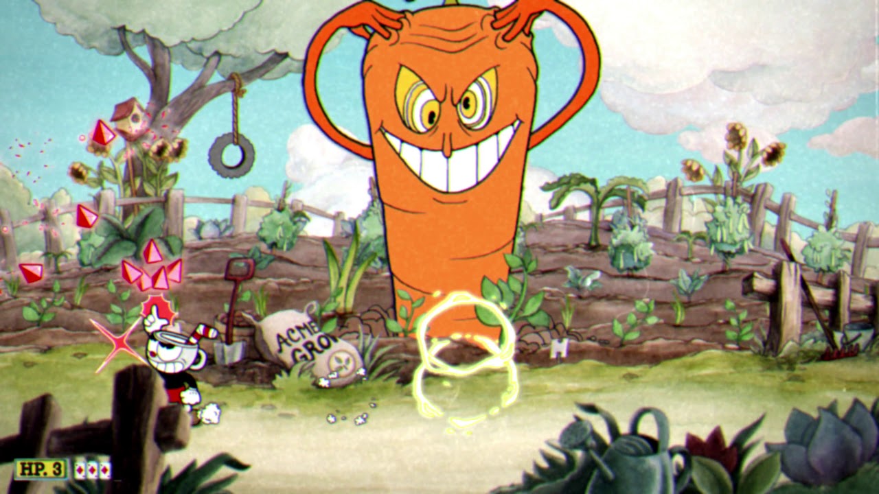 Cuphead: The Root Pack Boss Fight (No Hit A+ Rank) [4k 60FPS]