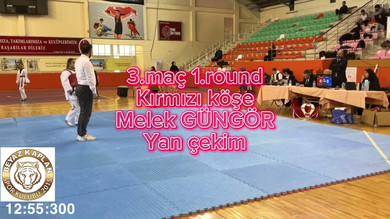Okullar 2024 Yıldız Kızlar Taekwondo Çorum Şampiyonası 37-51 Kg 156 Cm Çorum Şampiyonu Melek GÜNGÖR