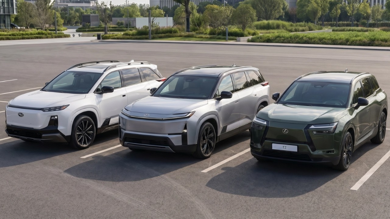 Lexus TZ vs Toyota Highlander EV vs Subaru Getaway EV: The Big Family EV Battle
