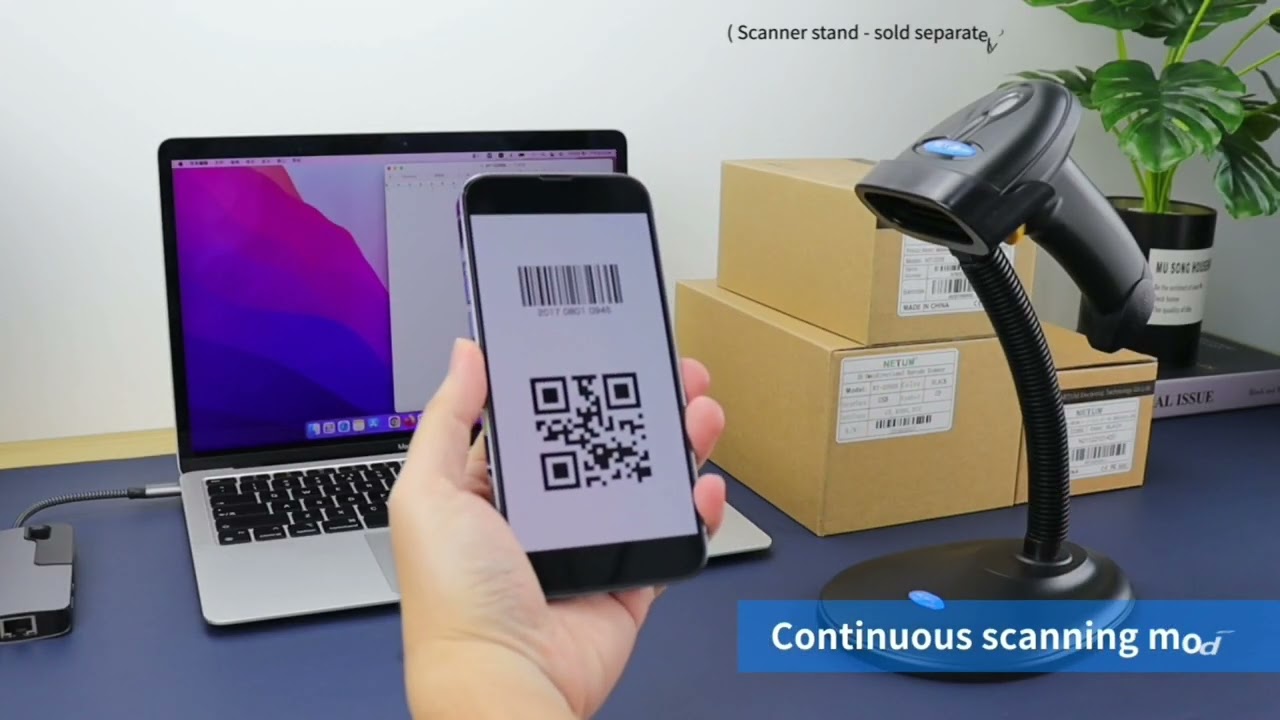NETUM NT-1228BL Bluetooth QR 2D Barcode Scanner