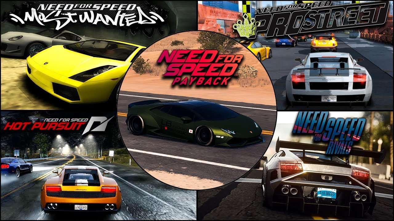 Lamborghini Gallardo/Huracan Evolution in NFS Games - 1080pHD