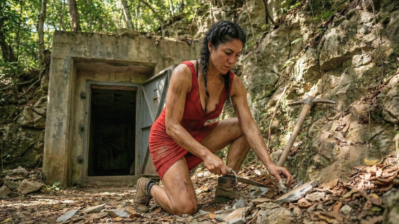 A woman abandons city life to build a bunker in the mountains and transform it into a cozy home