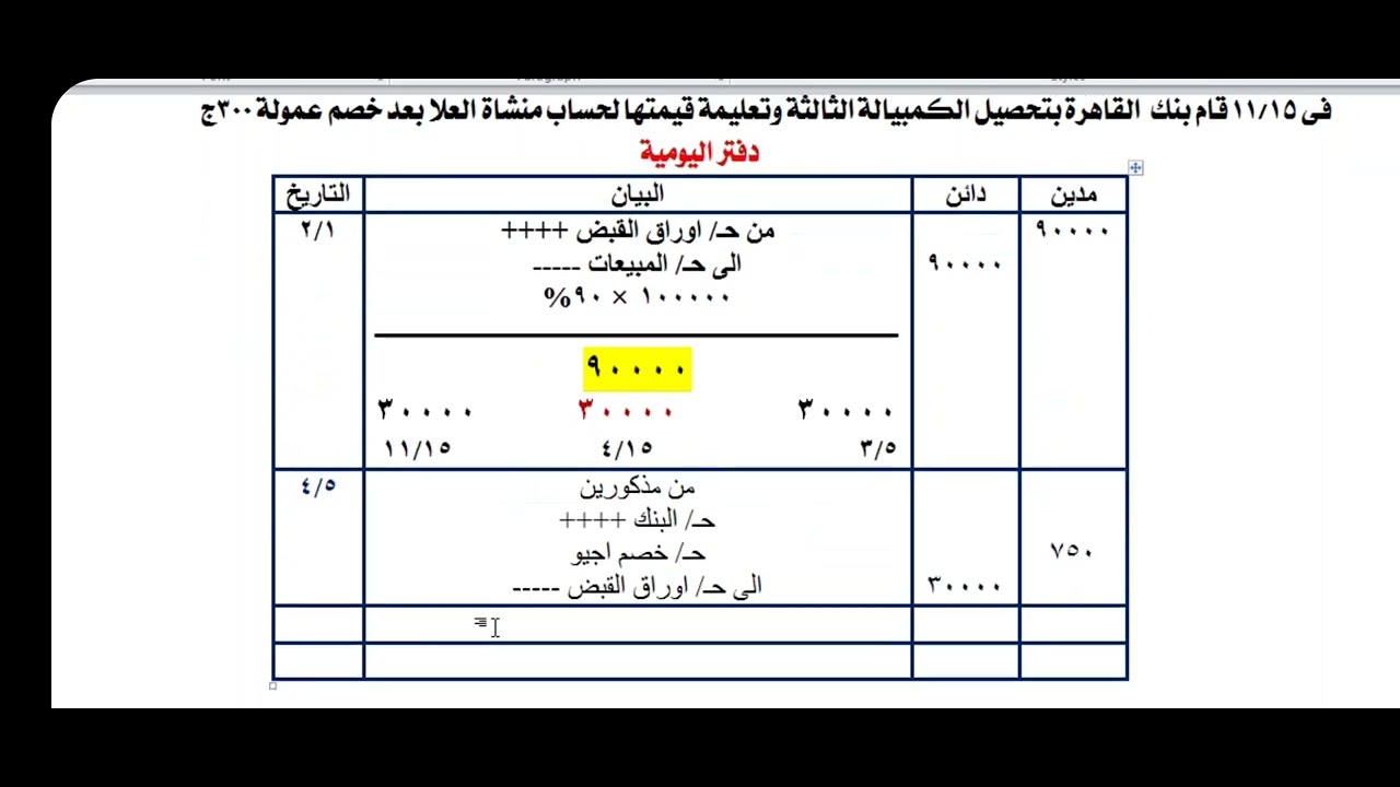 الفيديو الاول تمرين كمبيالات مهم جدا - تجارة حلوان د. احمد فهمي