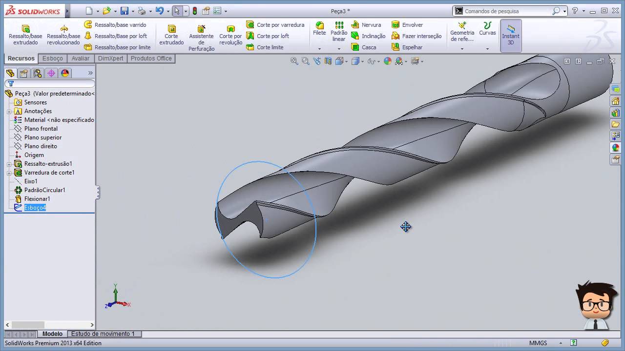 Broca SolidWorks