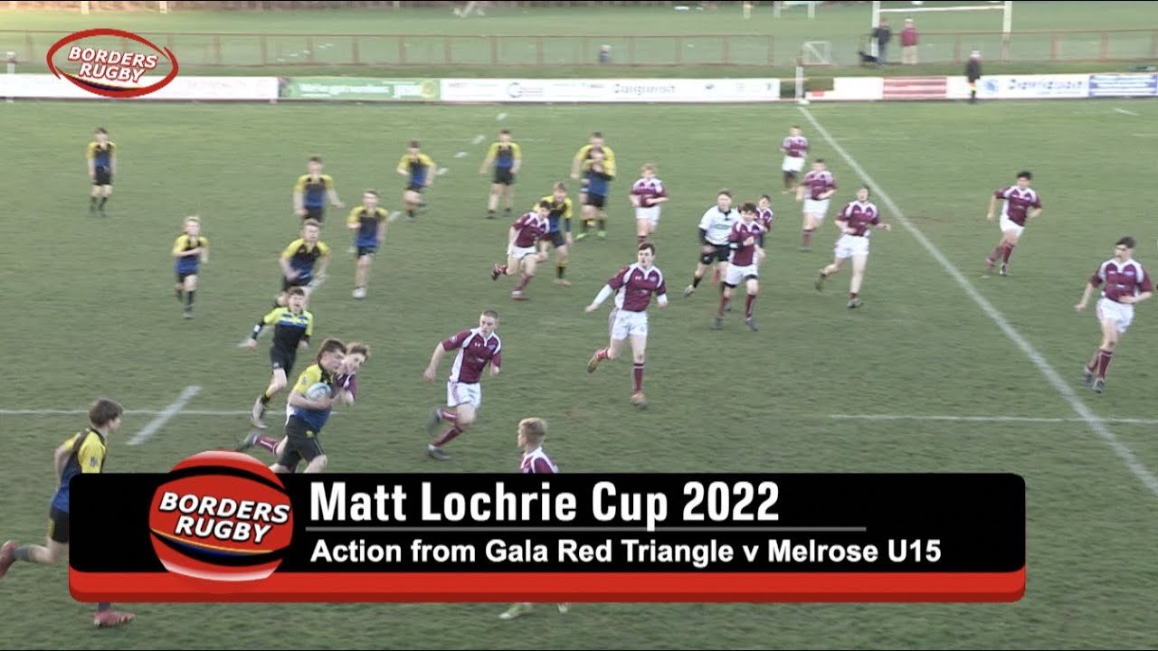 MATT LOCHRIE CUP 2022 - ACTION FROM THE GAME BETWEEN GALA RED TRIANGLE & MELROSE U15