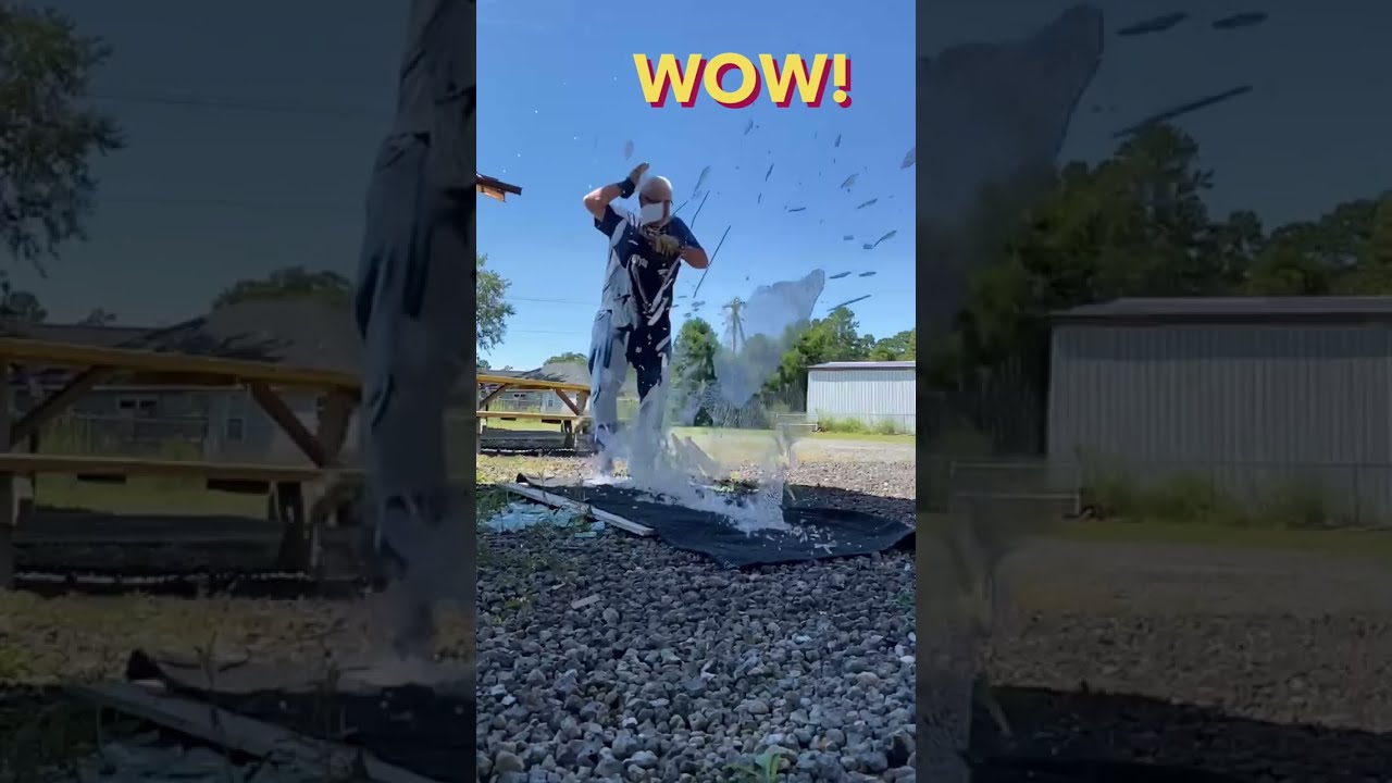 Tempered Safety Glass Explodes - Slow Motion - This is What Happens!