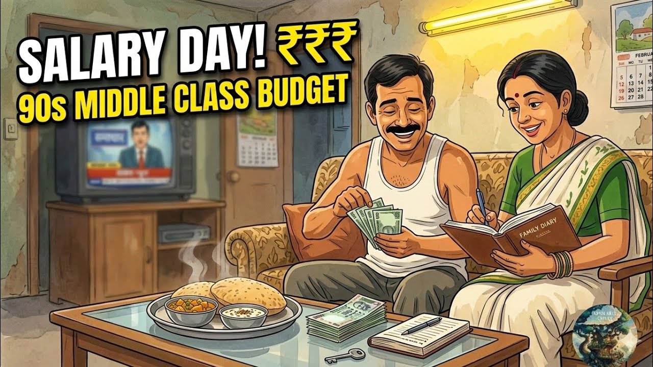 90s Ki Shaam🌜|| A Salary day in 1990s || Papa Ki Salary, Mummy Ka Hisab (Ghibli Style Childhood)