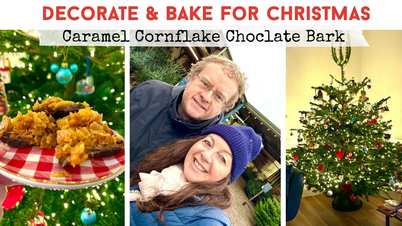 DECORATE & BAKE FOR CHRISTMAS I Christmas Tree Farm | Caramel Cornflake Chocolate Bark