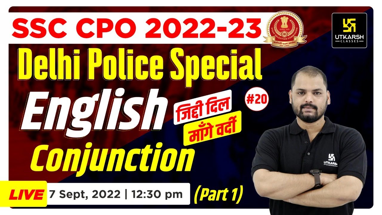 SSC CPO 2022 | English #20 | Conjunction (Pt-1) | Imp English MCQ's For SSC CPO | By Ravi Morya Sir