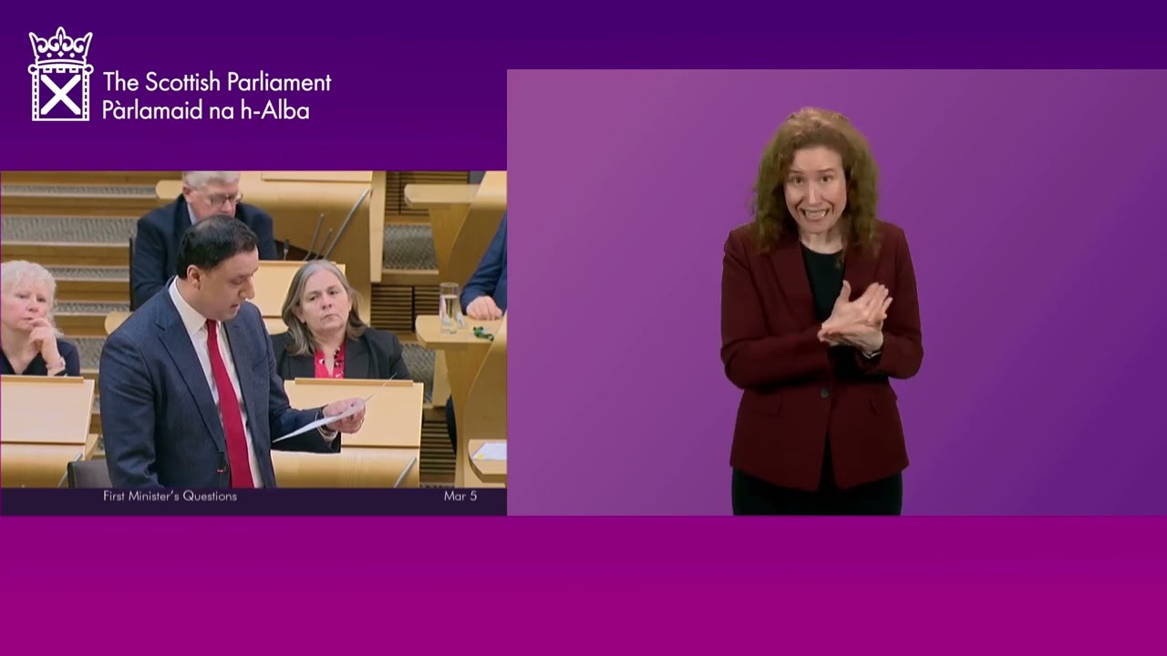 First Minister's Questions (BSL) - 19 March 2026