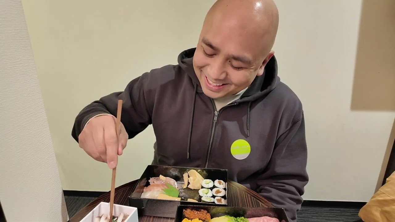 First-time Sushi in Japan! Mukbang!