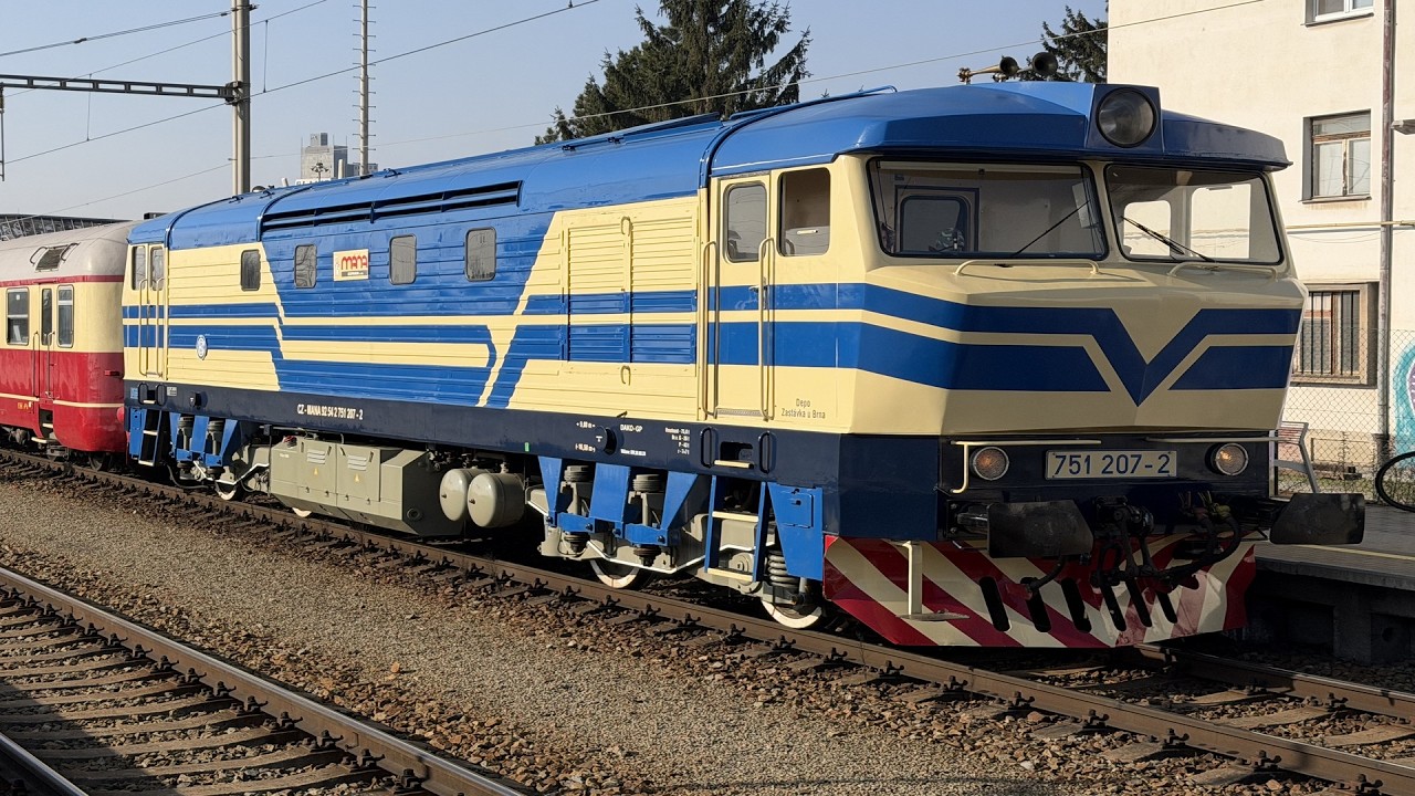 Tradiční jízda do Žďárce s lokomotivou 751 207 (7.3.2026)