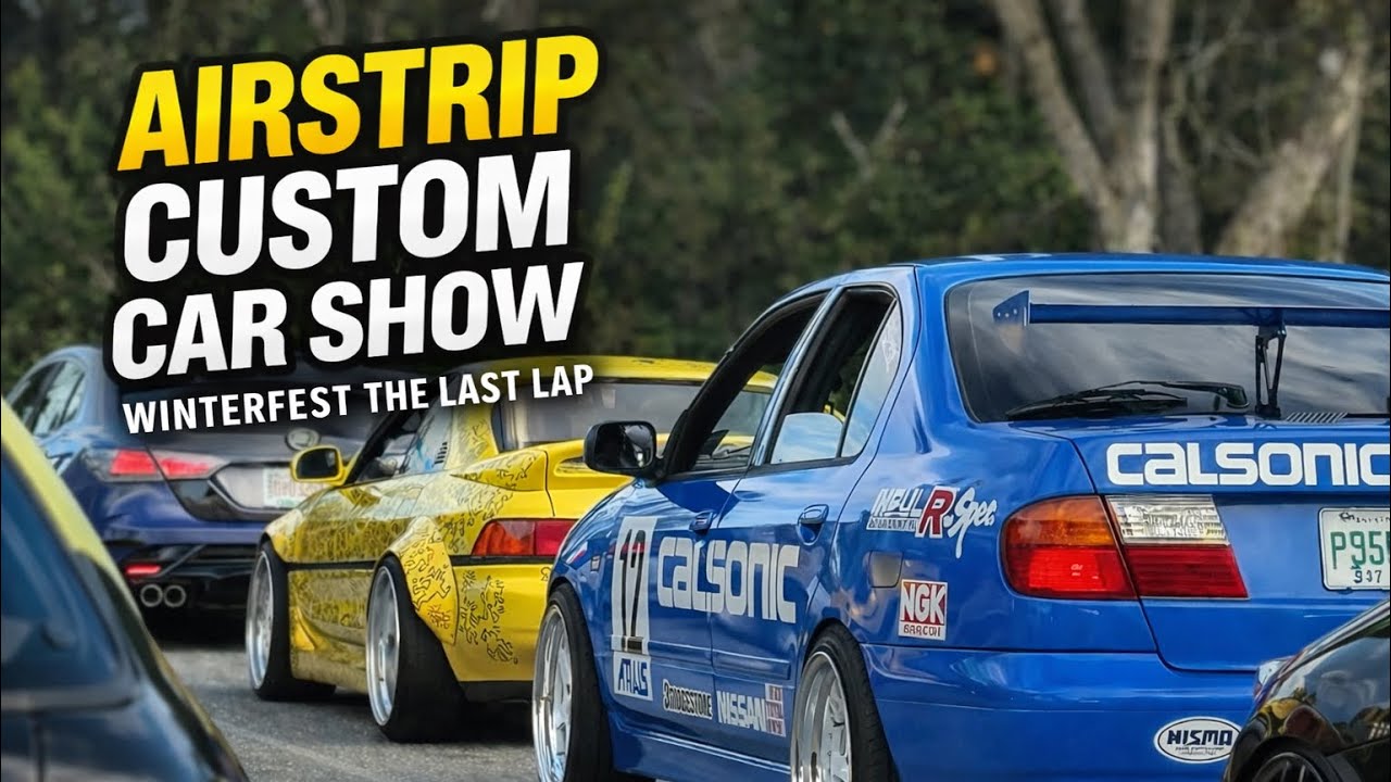 200+ Cars Take over an airstrip | Winterfest “The Last Lap” | I Love Driving Slow