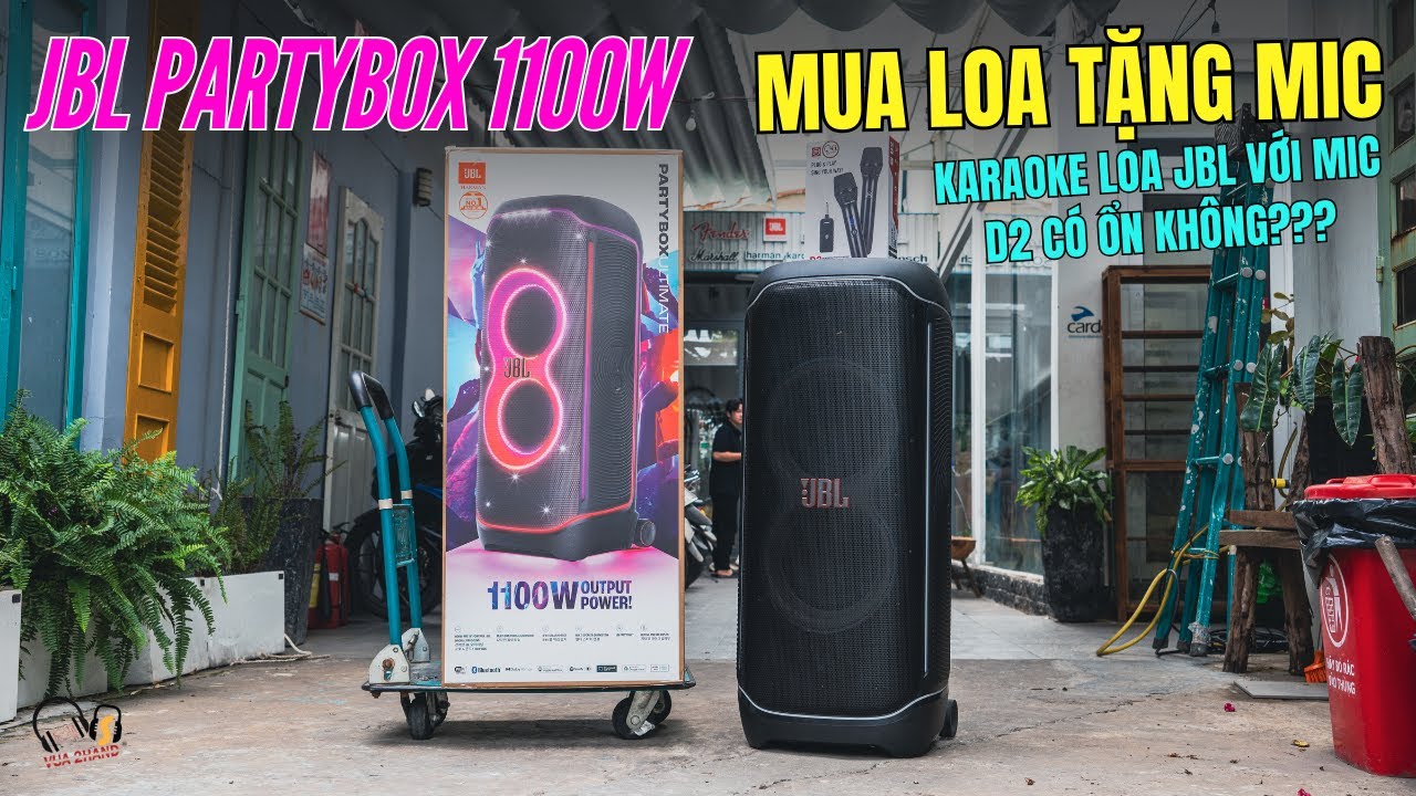 LOA DI ĐỘNG KARAOKE JBL PARTYBOX ULTIMATE THỬ KARAOKE VỚI MIC D2 - VANG QUÁ VANG