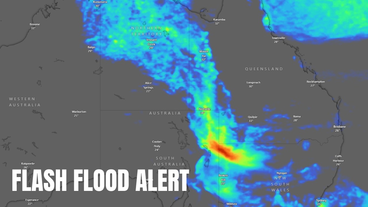 Up to 120mm Rain Threat & Flash Flood Warnings Across NT & SA &mdash; System Moving East