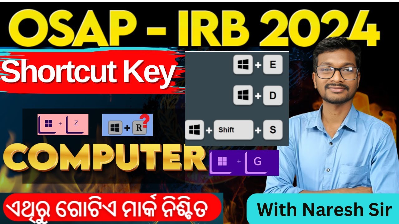 OSAP/IRB 2024-25# computer 10 || Most Expected Questions #odishapolice#ossc#osap#irb#||shortcutkey
