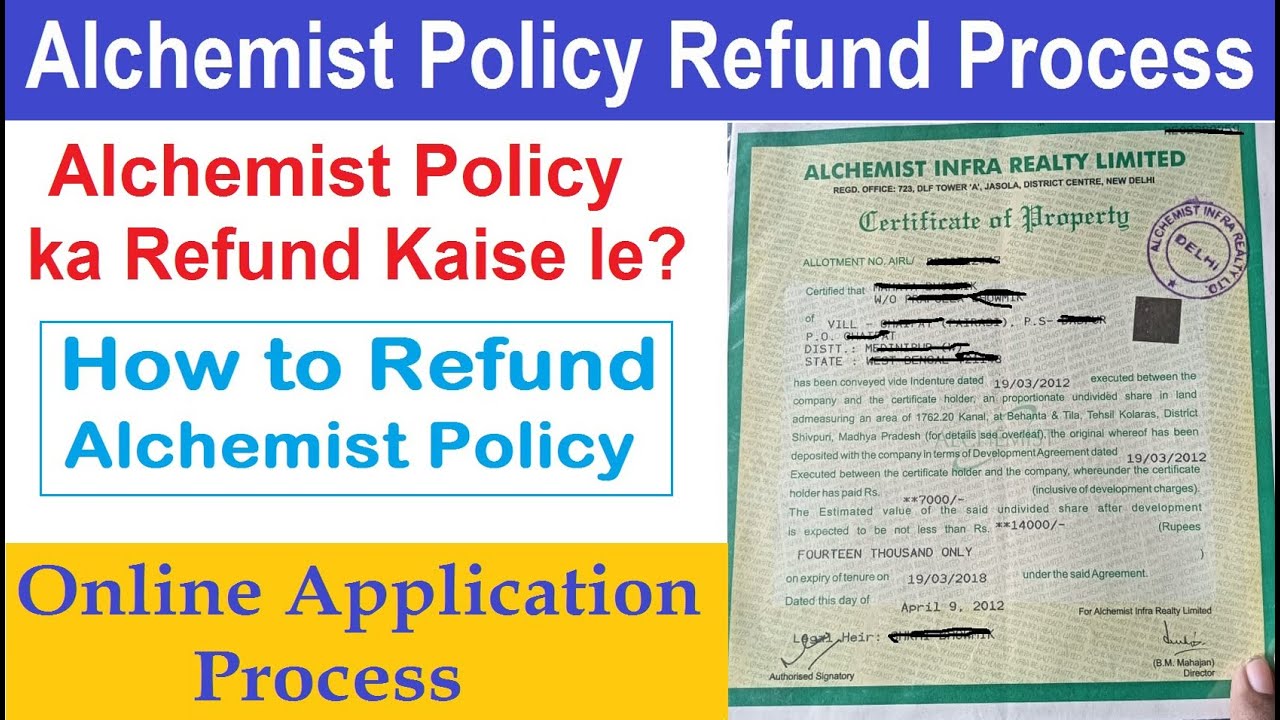 Alchemist Policy Refund Process | How to Claim Alchemist Policy | Alchemist Policy Money Refund