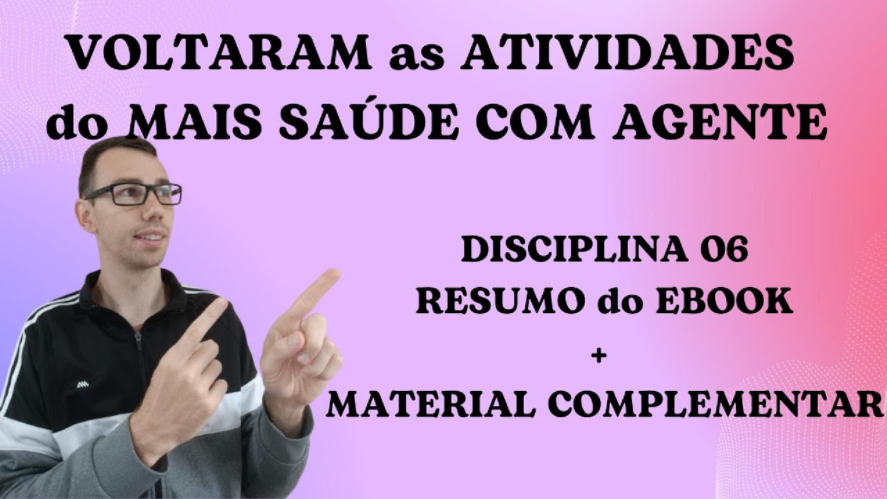A DISCIPLINA mais TRANQUILA do MAIS SAÚDE COM AGENTE | RESUMO DO EBOOK + MATERIAL COMPLEMENTAR