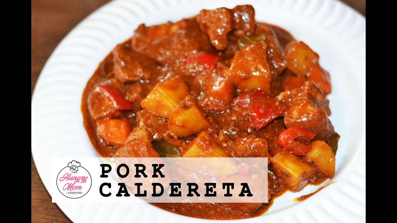 PORK CALDERETA | SAUCY AND SPICY CALDERETA | CALDERETA RECIPE | HUNGRY MOM COOKING