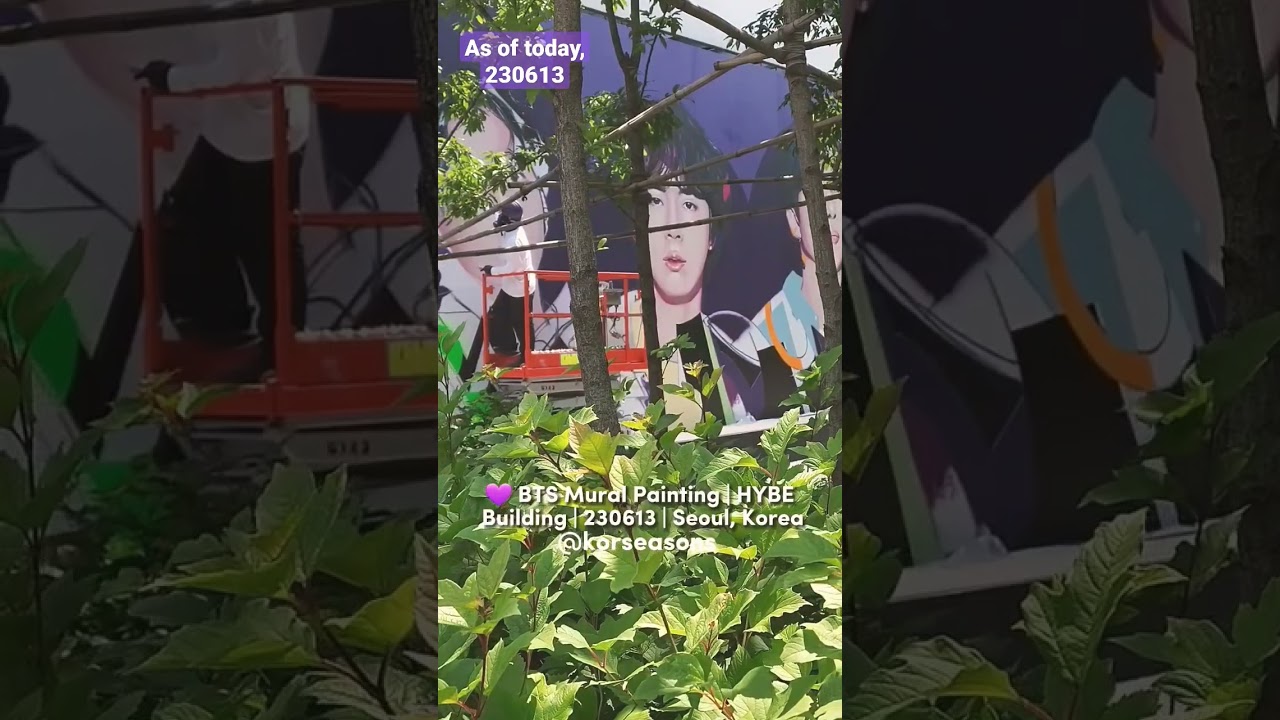 [NEW] BTS Mural Painting 💜 230613 #bts #btsfesta #bts10thanniversary #korea #shorts