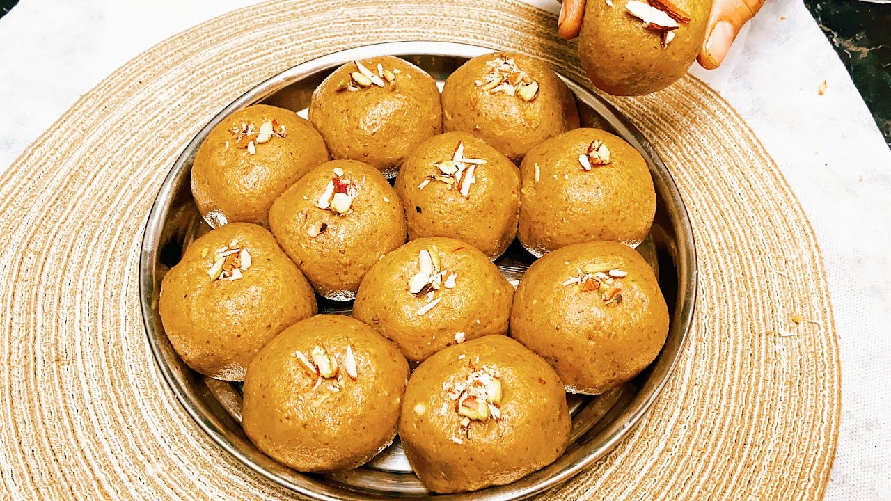 AATA LADOO l WHEAT FLOUR LADOO WITH DRY FRUIT, sindhi (muthe) Recipe By the perfect plate 🍽️ 