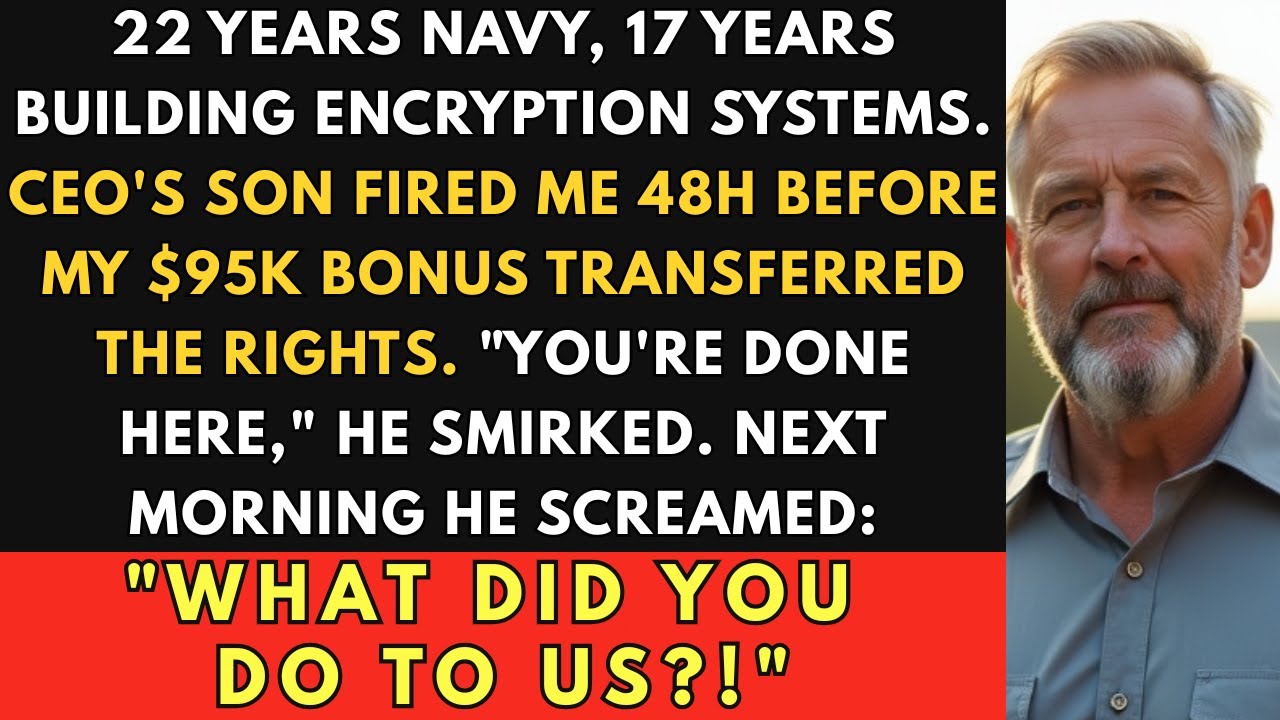 I Was Fired by CEO's Son 48h Before $95K Bonus—I Owned $50M Tech, Deal Collapsed