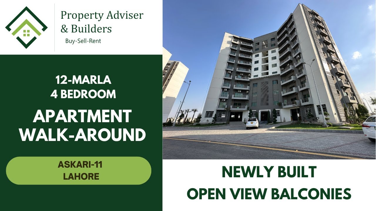 4-Bed 12 Marla Apartment Walk-Around Sector D, Askari-11, Lahore @propertyadviserandbuilders