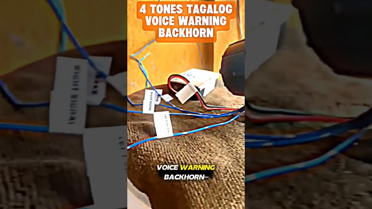 4 Tones Tagalog Voice Warning Backhorn! Malakas at malinaw na babala para sa preno at atras.
