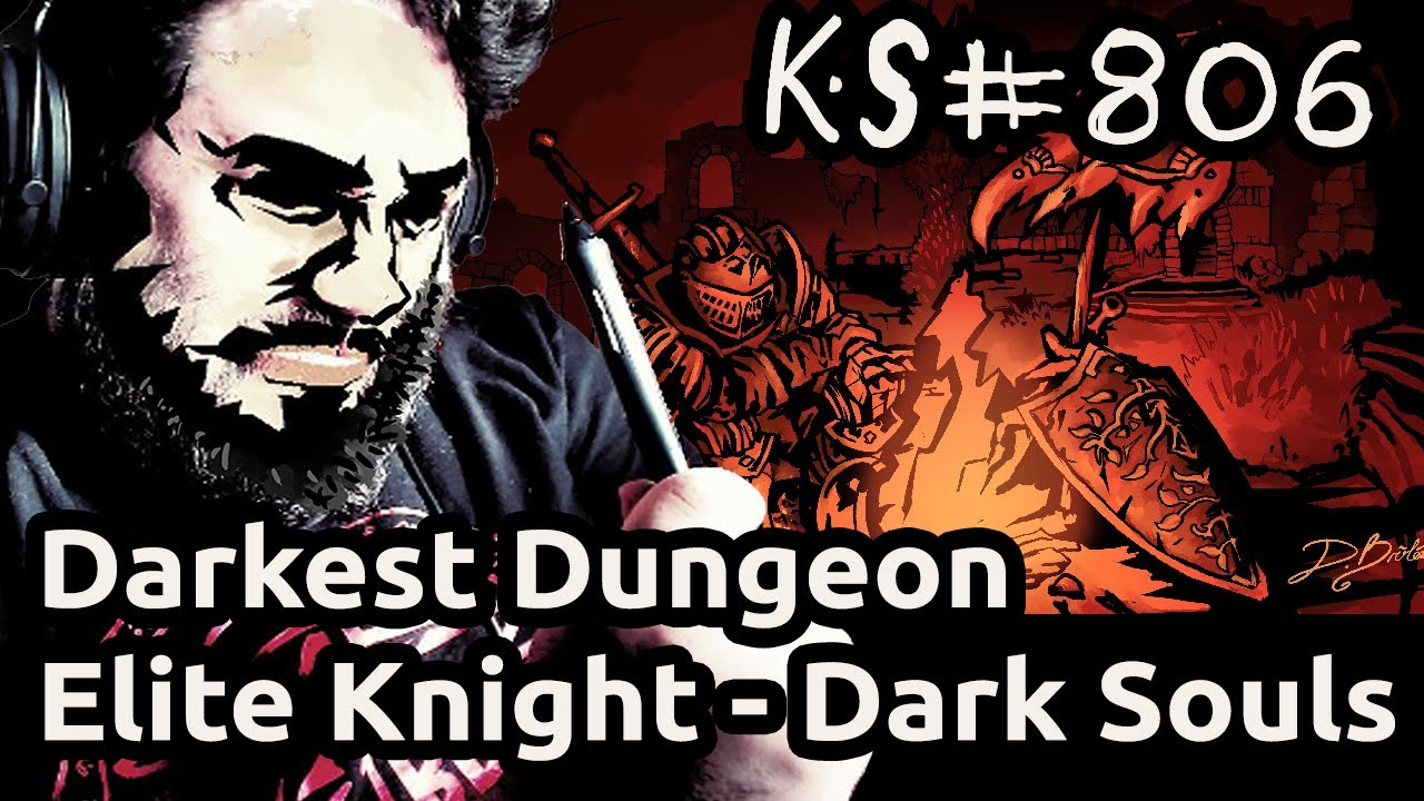 TIME LAPSE: Drawing the Elite Knight from Dark Souls in the Darkest Dungeon Style