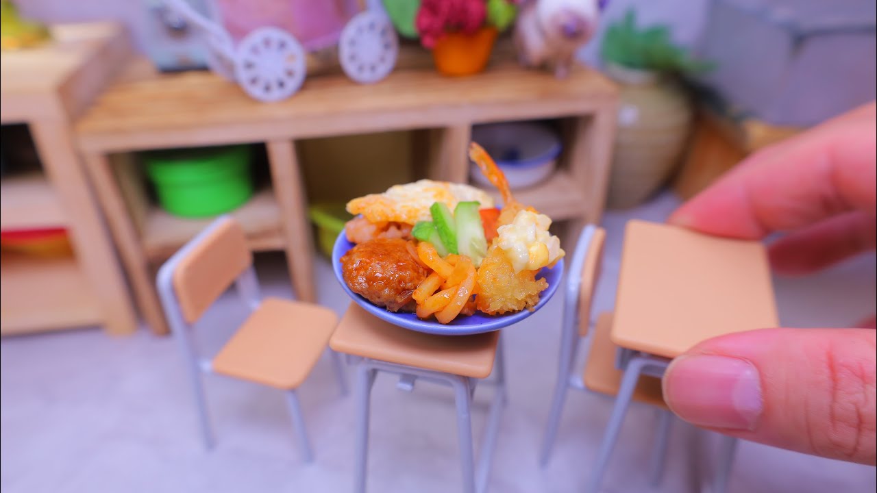 世界一小さい給食 │ 食べられるミニチュア料理 │ Miniature Hieu’s Kitchen #miniature #ミニチュア料理